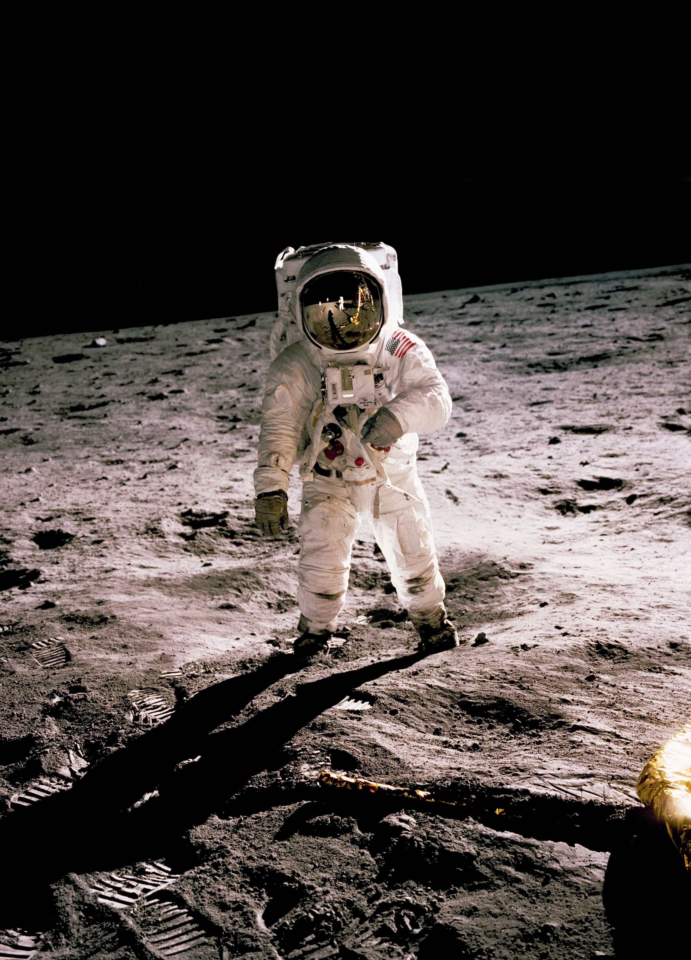 Astronaut on surface of moon